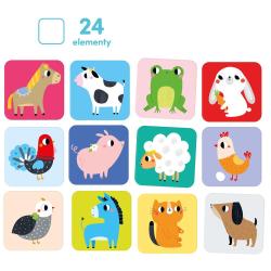 ZWIERZĘTA NA WSI MOJE PIERWSZE MEMORY GRA EDUKACYJNA CZUCZU 2+ - Bright Junior Media