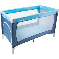 ŁÓŻECZKO TURYSTYCZNE DLA DZIECI PROSTE, PRAKTYCZNE Z MATERACEM I TORBĄ DO PRZENOSZENIA DO 15 KG SMIKI II GATUNEK