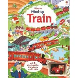 WINDUP TRAIN BOOK WITH SLOTTOGETHER TRACKS AND A MODEL TRAIN