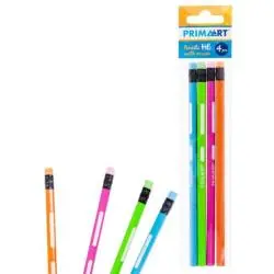 OŁÓWEK TRÓJKĄTNY HB Z GUMKĄ STARPAK 4-PACK KOLOROWY