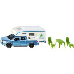 SIKU FORD F150 PICK-UP CAMPER – SAMOCHÓD Z AKCESORIAMI (S1693) II GATUNEK