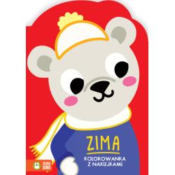 ZIMA. KOLOROWANKA Z NAKLEJKAMI
