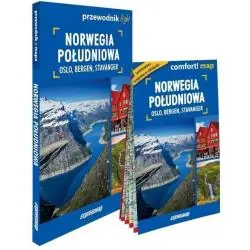 NORWEGIA POŁUDNIOWA OSLO BERGEN STAVANGER LIGHT PRZEWODNIK + MAPA