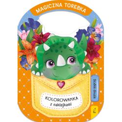 SŁODKIE DINUSIE. KOLOROWANKA Z NAKLEJKAMI