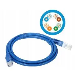 ALANTEC PATCH-CORD U/UTP KAT.5E 3M NIEBIESKI PVC KABEL SIECIOWY