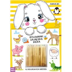 RYSOWANKI ZAJĄCZKA KICKA. KSIĄŻECZKA Z NAKLEJKAMI I KREDKAMI II GATUNEK