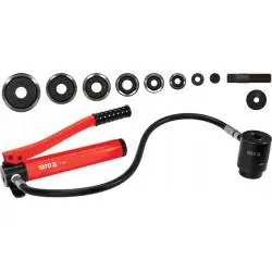 HYDRAULICZNY WYCINAK OTWORÓW W BLACHACH 6 TON 22-60MM ZESTAW YATO YT-18907 UZYWANY