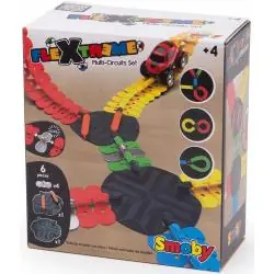 TOR WYŚCIGOWY FLEXTREME SMOBY ZESTAW ZE SKRZYŻOWANIEM I ROZJAZDAMI 4+