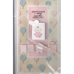 KARNET GRATULACJE Z OKAZJI NARODZIN CÓRECZKI!
