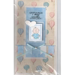 KARNET GRATULACJE Z OKAZJI NARODZIN SYNECZKA!