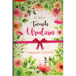 KARNET W DNIU TWOICH URODZIN NAJLEPSZE ŻYCZENIA!