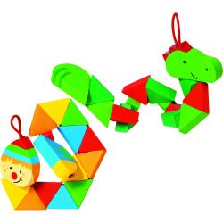 DREWNIANE KLOCKI ELASTYCZNE KLAUN GOKI – ZABAWKA MANUALNA 3+