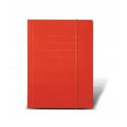 TECZKA Z GUMKĄ CZERWONA A4