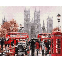 DESZCZOWY LONDYN MALOWANIE PO NUMERACH ZESTAW KRETYWNY