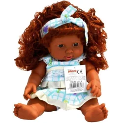 LALKA MURZYNKA NIEBIESKA 22CM
