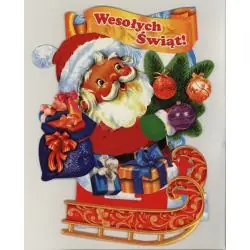 KARNET 3D KARNET Z BROKATEM RUCHOME ELEMENTY WESOŁYCH ŚWIĄT