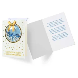 KARNET ŚWIĄTECZNY Z KONFETTI WESOŁYCH ŚWIĄT