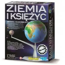 ZESTAW EDUKACYJNY MODEL 3D ZIEMI I KSIĘŻYCA DO SAMODZIELNEGO WYKONANIA 8+