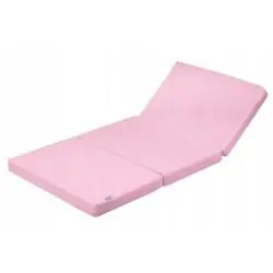 MATERAC TURYSTYCZNY RESSI 120X60X6 CM RÓŻOWY SKŁADANY NIEPRZEMAKALNY BABYMATEX
