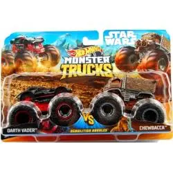 HOT WHEELS MONSTER TRUCKS DARTH VADER VS CHEWBACCA 3+