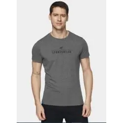 4F KOSZULKA MĘSKA SPORTOWA T-SHIRT SZARY SLIM FIT ROZMIAR S TSM005