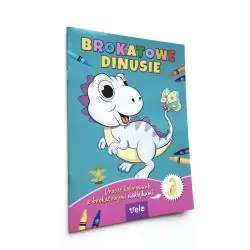 BROKATOWE DINUSIE. UROCZE KOLOROWANKI Z BROKATOWYMI NAKLEJKAMI