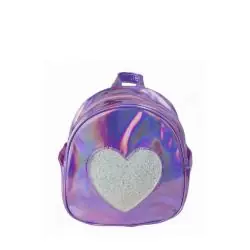 PLECAK HOLOGRAFICZNY FIOLETOWY SERCE