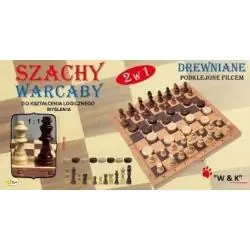 SZACHY I WARCABY DREWNIANE W&K 6+