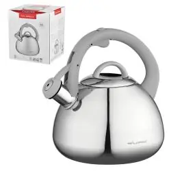 CZAJNIK Z GWIZDKIEM STAL NIERDZEWNEJ 2,4L GAZ INDUKCJA FLORINA FLAVIO