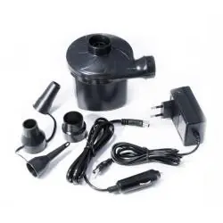 POMPKA ELEKTRYCZNA 230V/12V + 4 KOŃCÓWKI PRIUS ROCKLAND DO MATERACY BASENÓW PONTONÓW