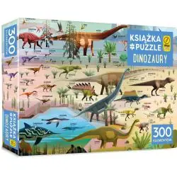 PUZZLE + KSIĄŻKA DINOZAURY 300 ELEMENTÓW 7+