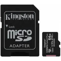 KARTA PAMIĘCI 64GB MICROSD + ADAPTER KINGSTON CANVAS SELECT PLUS
