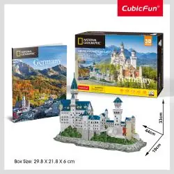 PUZZLE 3D ARCHITEKTURA ZAMEK NEUSCHWANSTEIN NATIONAL GEOGRAPHIC 8+