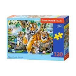 PUZZLE TYGRYSY PRZY POTOKU 120 ELEMENTÓW CASTORLAND 6+