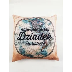 PODUSZKA DEKORACYJNA Z DEDYKACJĄ DLA DZIADKA 40 X 40 CM