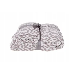 KOC Z MIKROFIBRY TAYGA KREMOWO-BEŻOWY 150 X 200 CM