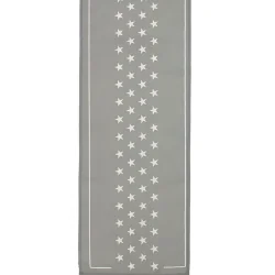 BIEŻNIK DEKORACYJNY GWIAZDKI SZARO-BIAŁY 40 X 140 CM