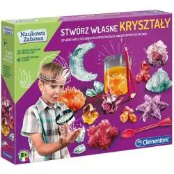 STWÓRZ WŁASNE KRYSZTAŁY NAUKOWA ZABAWA CLEMENTONI 8+