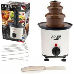 FONTANNA DO CZEKOLADY 30W ZESTAW Z ŁYŻKĄ I PATYCZKAMI ADLER 4487