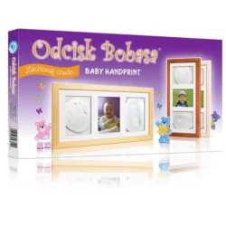 RAMKA Z GLINKĄ DO ODCISKÓW BOBASA SREBRNA