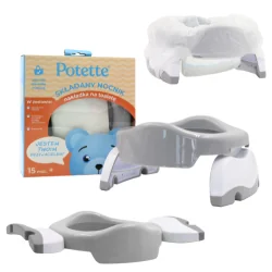 NOCNIK I NAKŁADKA NA WC 2W1 KOLOR SZARY 15M+