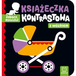KSIĄŻECZKA KONTRASTOWA Z WÓZKIEM. ZOBACZ, MALUSZKU!