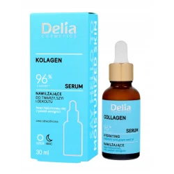KOLAGEN SERUM NAWILŻAJĄCE DO TWARZY SZYI I DEKOLTU DZIEŃ NOC 30ML DELIA