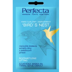 AZJATYCKA MASKA NA TWARZ SZYJĘ I DEKOLT ROZŚWIETLAJĄCO LIFTINGUJĄCA 10ML BIRD'S NEST PERFECTA
