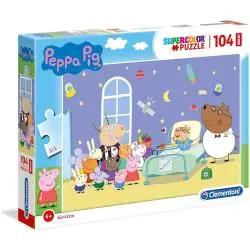 PUZZLE MAXI ŚWINKA PEPPA 104 ELEMENTY CLEMENTONI 4+
