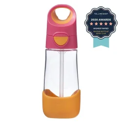 B.BOX TRITANOWY BIDON ZE SŁOMKĄ STRAWBERRY SHAKE 450ML