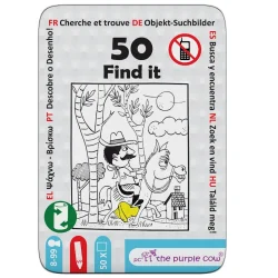 PODRÓŻNE ŁAMIGŁÓWKI 50 ZNAJDŹ TO! GRA LOGICZNA THE PURPLE COW 8+