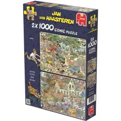 PUZZLE JUMBO JAN VAN HAASTEREN 2 X 1000 ELEMENTÓW – SAFARI I BURZA 12+