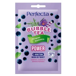 5-MINUTOWA MASKA DO TWARZY SZAFRAN ROZMARYN ZIELONA HERBATA PERFECTA BUBBLE TEA POWER