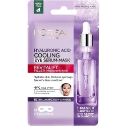 CHŁODZĄCA MASKA POD OCZY Z SERUM CZYSTYM KWASEM HIALURONOWYM I KOFEINĄ LOREAL PARIS
